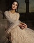 Dark Beige Net Pant Anarkali Back View