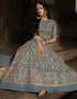 Carbon Grey Net Pant Anarkali