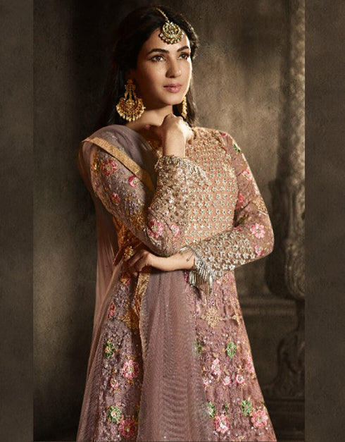 Brandy Rose Net Pant Anarkali