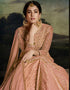 Pinkish Tan Net Lehenga Suit Closure View