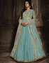 Marble Blue Georgette Pant Anarkali