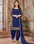 Blue Art Silk Patiyala Suit
