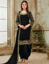 Black Art Silk Patiyala Suit