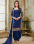 Blue Art Silk Patiyala Suit