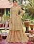 chic sorrell brown fox gorgette designer party wear salwar suit with sorrell brown fox gorgette ie-942 Front View