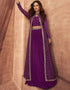 Purple Lehenga style Suit Readymade Lehenga Choli With Jacket Salwar Kameez in Heavy Embroidery, Sequins & Lace Work