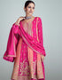 Exquisite Classic Premium Salwar Suit Pink Lemonade Premium Silk Pant Suit Back View
