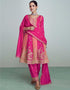 Exquisite Classic Premium Salwar Suit Pink Lemonade Premium Silk Pant Suit Close-up View