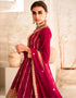 Treding Party Wear Premium Silk Premium Salwar Suit Rose Red Premium Silk Pant Suit Back View