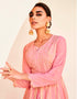 Designer Party Wear Readymade Salwar Suit Pink Premium Silk Lehenga Suit Back View