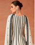 Designer Party Wear Readymade Salwar Suit White Premium Silk Palazzo Suit Back View