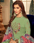 Heavy Maslin Parrotgreen Straight Suit Anarkali Bottom