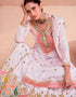 trendy white premium silk heavy designer traditional wear salwar suit with white premium silk ie-9834 Close-up View