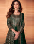 stylish palm green real georgette designer party wear readymade salwar suit with palm green real georgette ie-9886 Close-up View