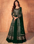 stylish palm green real georgette designer party wear readymade salwar suit with palm green real georgette ie-9886 Front View
