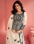chic white premium silk designer party wear salwar suit with white premium silk ie-9904 Close-up View