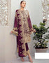 Designer Party Wear Faux Georgett Pakistani Suit Collection Purple Faux Georgette Pant Pakistani Suits Front View
