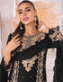 Designer Party Wear Faux Georgett Pakistani Sui Collection Black Faux Georgette Pant Pakistani Suits Close-up View