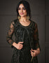 Designer Party Wear Net Pakistani Sui Collection Black Net Pant Pakistani Suits Close-up View