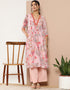Designer Casual Wear Readymade Pink Georgette Palazzo Suit Front View