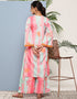 Designer Casual Wear Readymade Pink Crepe Palazzo Straight Close-up View