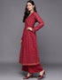 Designer Casual Wear Readymade Maroon Georgette Pant Anarkali Back View