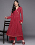 Designer Casual Wear Readymade Maroon Georgette Pant Anarkali Side View