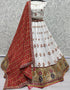 Designer Wedding Wear Heavy Net Lehenga Choli Collection White Gadhawal Silk Lehenga Choli Front View