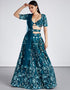 Designer Wedding Wear Heavy Net Lehenga Choli Collection Teal Net Lehenga Choli Front View