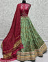 Heavy Designer Wedding Wear Silk Lehenga Choli Maroon Silk Lehenga Choli Front View