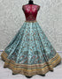 Heavy Designer Wedding Wear Silk Lehenga Choli Maroon Silk Lehenga Choli Close-up View