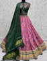 Heavy Designer Wedding Wear Silk Lehenga Choli Green Silk Lehenga Choli Front View