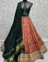 Heavy Designer Wedding Wear Silk Lehenga Choli Green Silk Lehenga Choli Front View