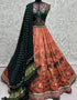 Heavy Designer Wedding Wear Silk Lehenga Choli Green Silk Lehenga Choli Front View