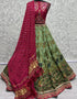Heavy Designer Wedding Wear Silk Lehenga Choli Maroon Silk Lehenga Choli Front View