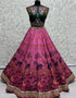 Heavy Designer Wedding Wear Silk Lehenga Choli Green Silk Lehenga Choli Close-up View