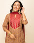 Trendy Designer Party Wear Readymade Salwar Suit Brown Cotton Pant Straight Back View