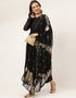Designer Party Wear Readymade Salwar Suit Black Crepe Pant Straight Side View