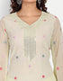 Designer Party Wear Readymade Salwar Suit Lime Georgette Pant Straight Back View