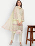 Designer Party Wear Readymade Salwar Suit Lime Georgette Pant Straight Front View