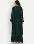 Designer Party Wear Readymade Salwar Suit Green Georgette Palazzo Straight Close-up View