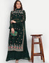 Designer Party Wear Readymade Salwar Suit Green Georgette Palazzo Straight Front View