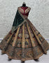 Heavy Designer Wedding Wear Velvet Lehenga Choli Maroon Velvet Lehenga Choli Close-up View