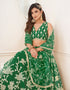 Trendy Designer Party Wear Lehenga Choli Green Butterfly Net Lehenga Choli Back View