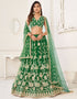 Trendy Designer Party Wear Lehenga Choli Green Butterfly Net Lehenga Choli Front View