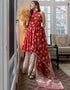 Trendy Designer Party Wear Readymade Salwar Suit Collection Red Rayon Sharara Suit Side View