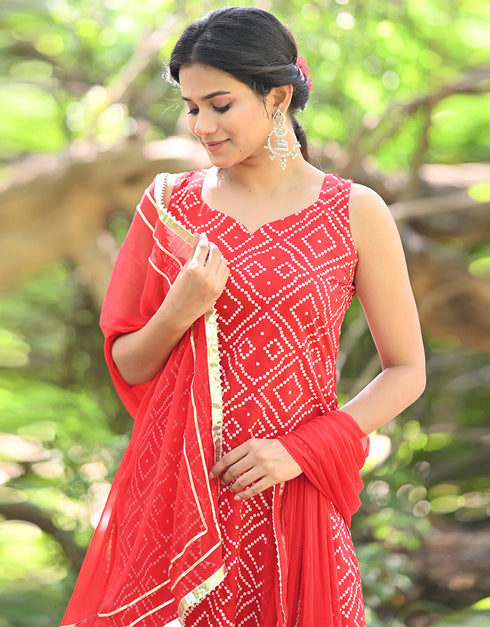 Trendy Designer Party Wear Readymade Salwar Suit Collection Red Rayon Sharara Suit Back View