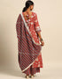 Trendy Designer Party Wear Readymade Salwar Suit Collection Maroon Rayon Palazzo Straight Close-up View