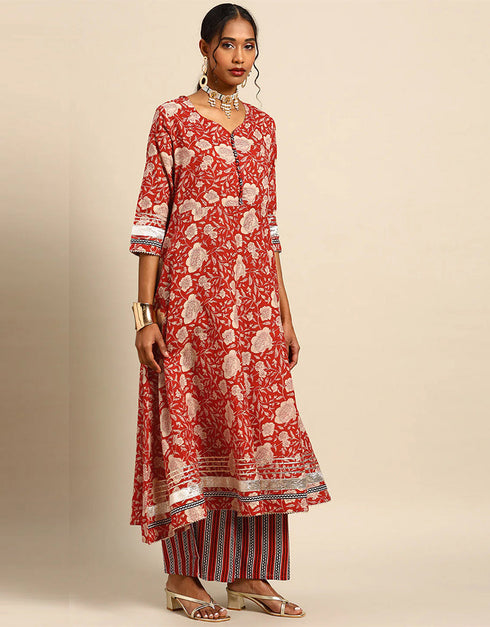 Trendy Designer Party Wear Readymade Salwar Suit Collection Maroon Rayon Palazzo Straight Back View