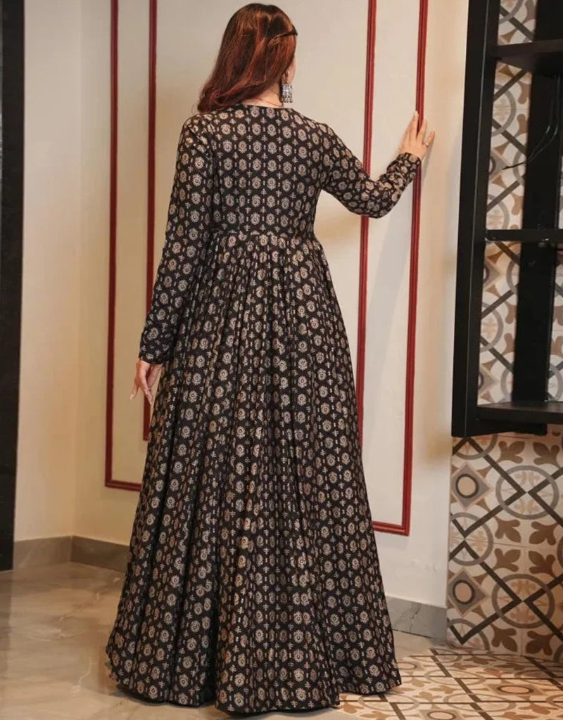 Stylish Ethnic Motif Printed Cotton Trendy Designer Party Wear Readymade Long Kurti Collection With White